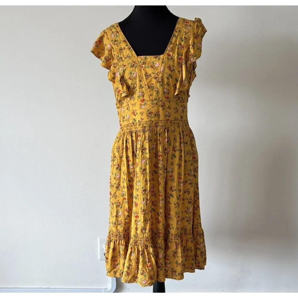 Matilda Jane Fantasy‎ Fancy Dress Floral Women’s Small Boho Peasant Prairie NWT
